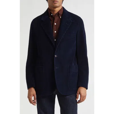 Drake's Games Cotton Corduroy Blazer In Blue