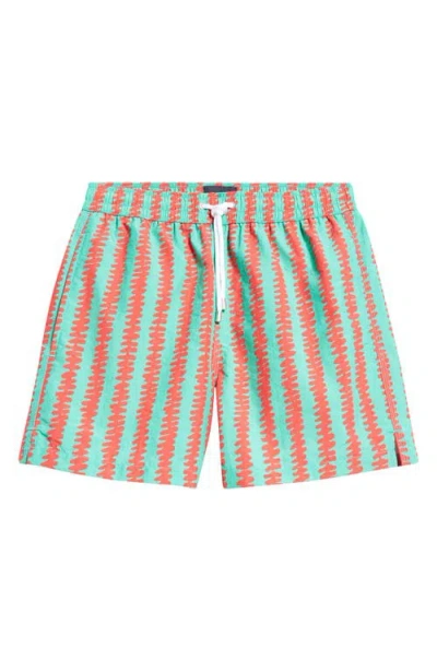 Drake's Kelim Stripe Drawstring Swim Trunks