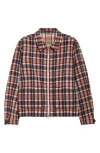 Drake's Madras Plaid Waxed Cotton Blouson Jacket In Multi