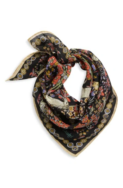 Drake's Mythical Forest Print Wool & Silk Bandana In Multi