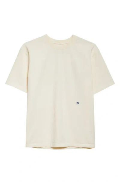 Drake's Peacock Graphic T-shirt In 050 Antique White