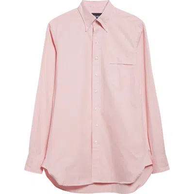 Drake's Pinpoint Cotton Oxford Button-down Shirt In Pink