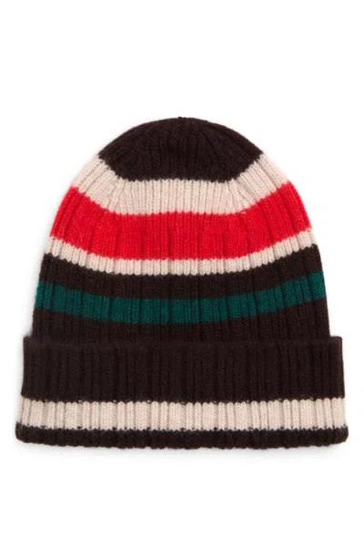 Drake's Stripe Geelongora Beanie In Multi
