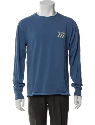 Pre-owned Drake's Graphic Print Crew Neck T-shirt In Blue