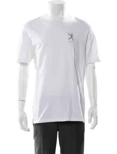 Pre-owned Drake's Graphic Print Crew Neck T-shirt In White