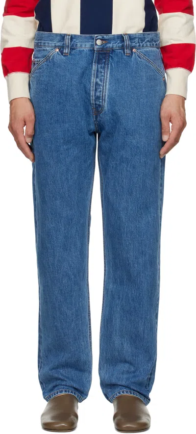 Drake's Indigo Stone Wash 14.2oz Japanese Selvedge Jeans In 200 Bleach