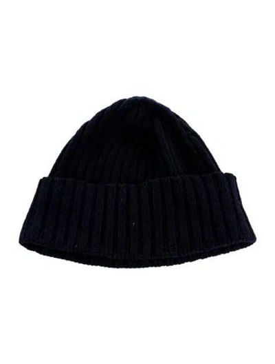 Pre-owned Drake's Knit Beanie In Blue