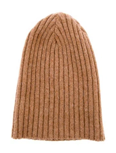 Pre-owned Drake's Lambswool Beanie In Neutral