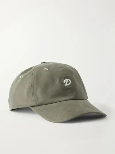 Drake's Logo-embroidered Cotton-twill Baseball Cap In Green