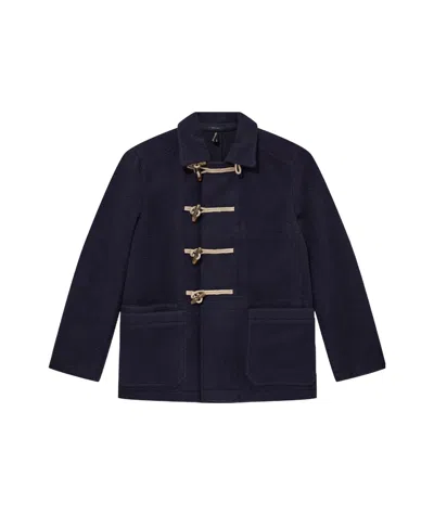 Drake's London Duffel Coat In Black