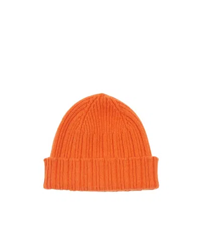 Drake's London Flanged Hat In Orange