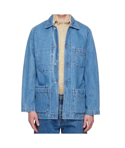 Drake's London Long Sleeve Denim Jacket