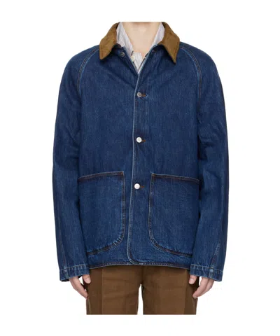 Drake's London Long Sleeve Denim Jacket