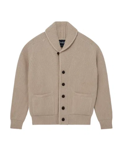 Drake's London Long-sleeved Cardigan In Nude