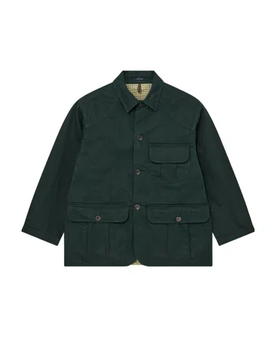 Drake's London Long-sleeved Casual Jacket In Green
