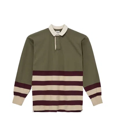 Drake's London Long-sleeved Polo Shirt In Green