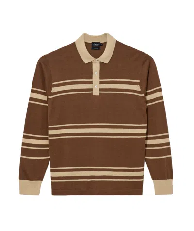 Drake's London Long-sleeved Sweater In Brown