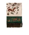 Drake's London Tassel Detail Silk Scarf In Nude