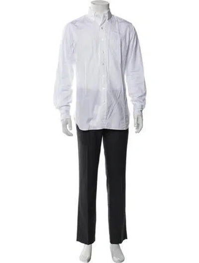 Pre-owned Drake's Long Sleeve Dress Shirt In White
