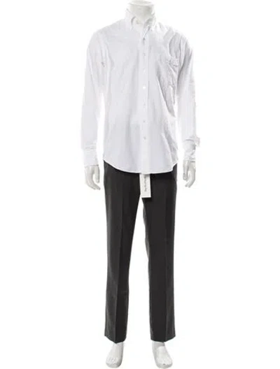 Pre-owned Drake's Long Sleeve Dress Shirt In White