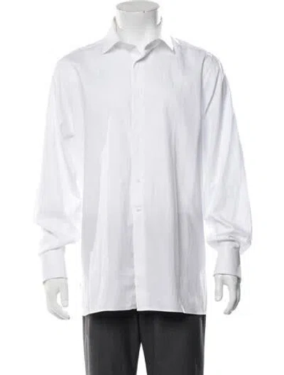 Pre-owned Drake's Long Sleeve Dress Shirt In White