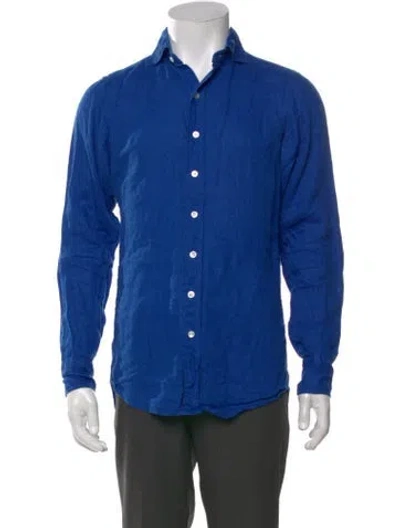 Pre-owned Drake's Long Sleeve Shirt In Blue
