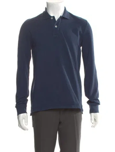 Pre-owned Drake's Long Sleeve Shirt In Blue
