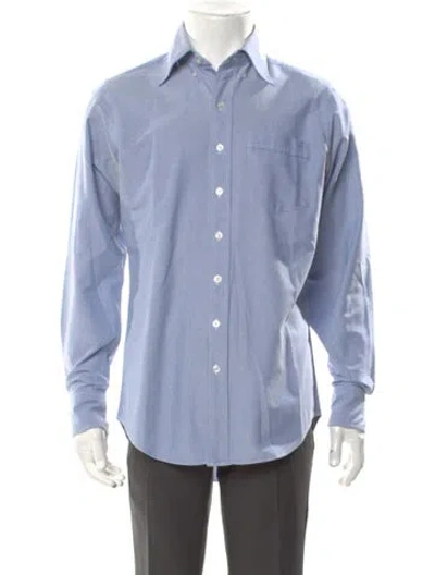 Pre-owned Drake's Long Sleeve Shirt In Blue