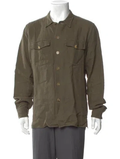 Pre-owned Drake's Long Sleeve Shirt In Green