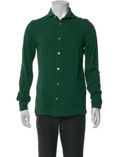 Pre-owned Drake's Long Sleeve Shirt In Green