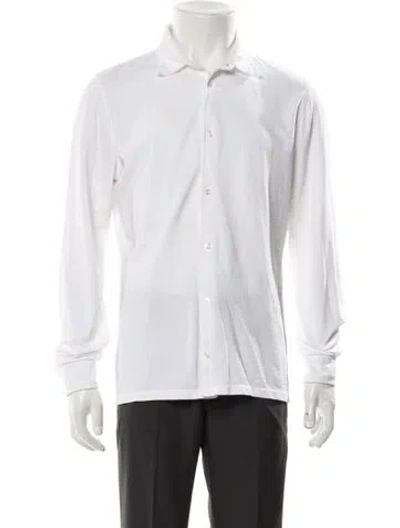 Pre-owned Drake's Long Sleeve Shirt In White