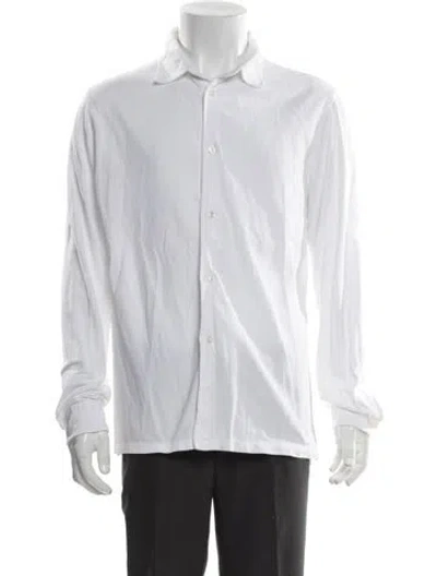 Pre-owned Drake's Long Sleeve Shirt In White