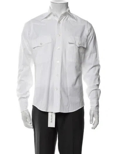 Pre-owned Drake's Long Sleeve Shirt In White