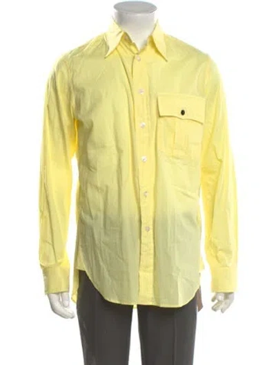 Pre-owned Drake's Long Sleeve Shirt In Yellow