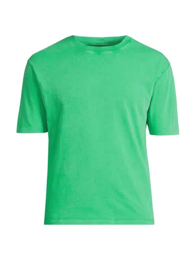 Drake's Men's Cotton Crewneck T-shirt In Green