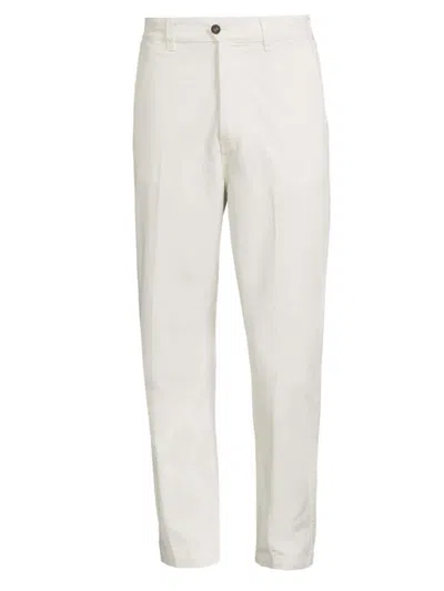 Drake's Men's Cotton Flat-front Chino Pants In Ecru