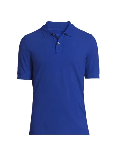 Drake's Men's Cotton Polo Shirt In Blue
