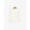 Drake's Mens Western Corduroy-collar Denim Jacket Ecru In Ecru