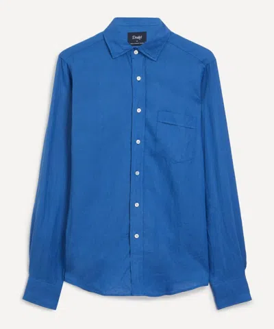 Drake's Drakes Mens Long Sleeved Spread Collar Shirt