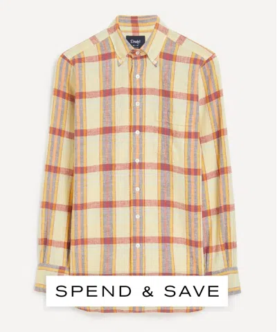Drake's Drakes Mens Madras Check Shirt
