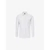 Drake's Mens Navy And White Striped Regular-fit Oxford Cotton Shirt In Navy And White
