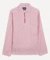 Drake's Drakes Mens Striped Long Sleeved Smock Shirt