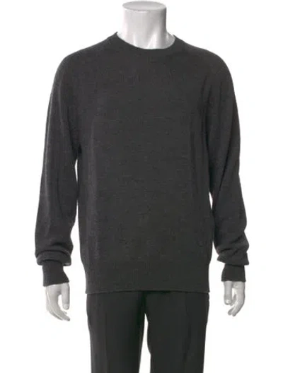 Pre-owned Drake's Merino Wool Crew Neck Pullover In Grey