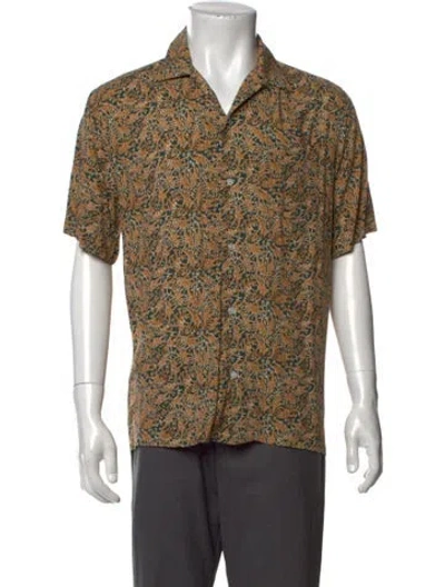 Pre-owned Drake's Patterned Short Sleeve Shirt In Multicolor