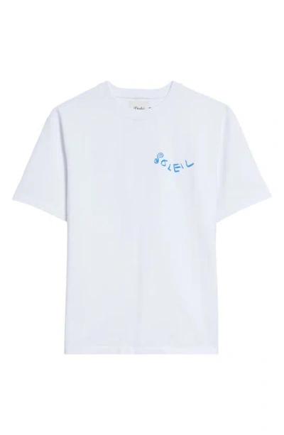 Drake's Soleil Graphic T-shirt In White