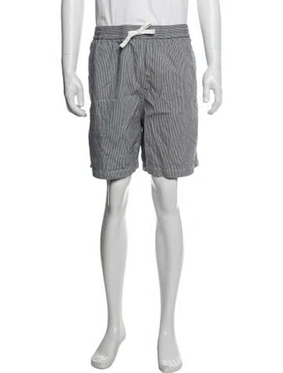 Pre-owned Drake's Striped Jogger Shorts In Blue