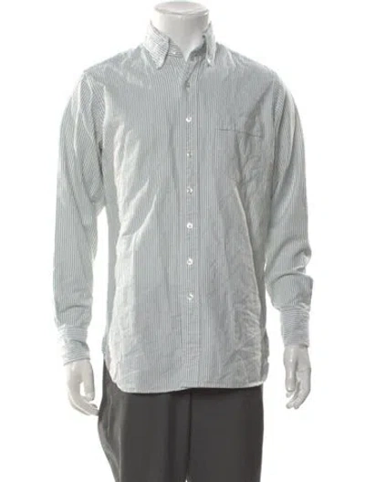 Pre-owned Drake's Striped Long Sleeve Shirt In Multi
