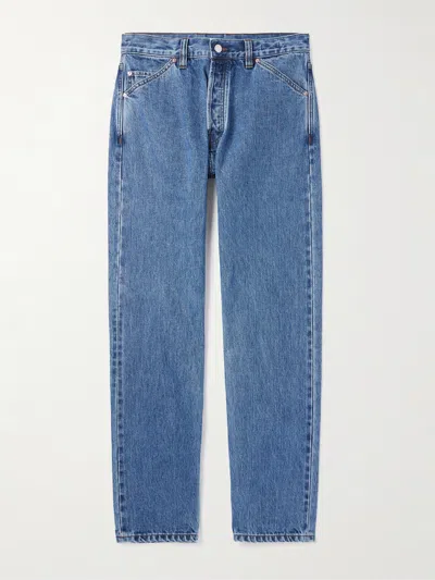 Drake's Mens Stone Wash Wide-leg Denim Jeans In Multi