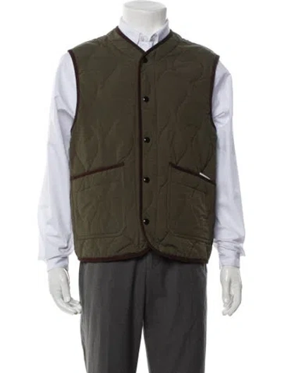 Pre-owned Drake's Vest In Green