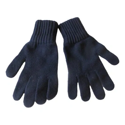 Pre-owned Drake's Wool Gloves In Blue